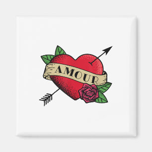 Heart Amour Tattoo _1 Magnet