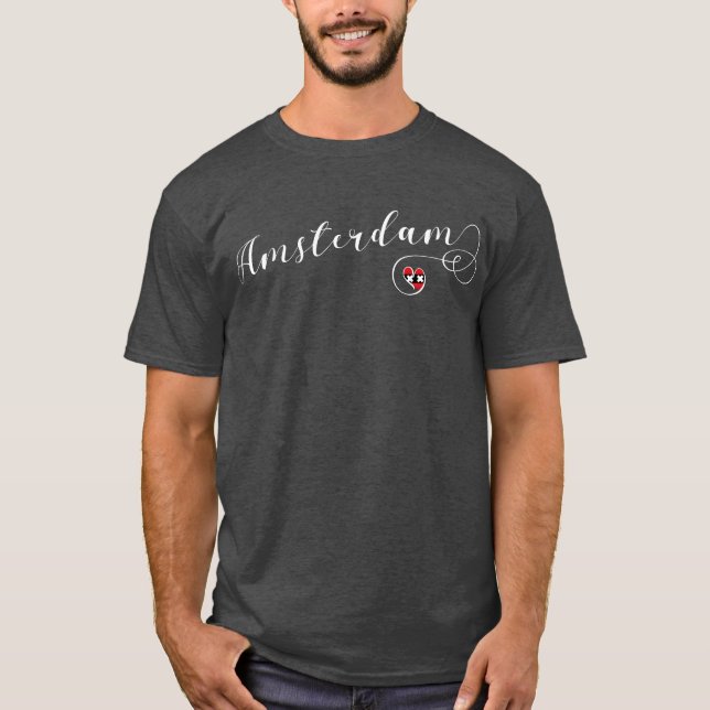 Heart Amsterdam Tee Shirt, Netherlands (Front)