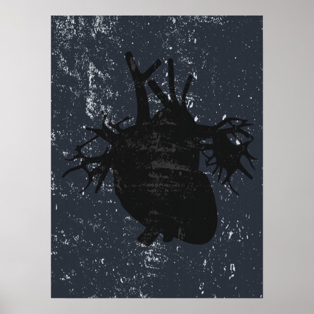 Heart anatomy banksy street wall poster (Front)