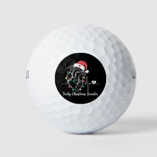 Heart Anatomy Christmas Nurse Cardiac Tachy Xmas Golf Balls