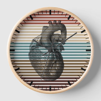 Heart anatomy clock for hospital cardiology unit