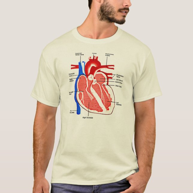 Heart Anatomy Geek T-Shirt (Front)