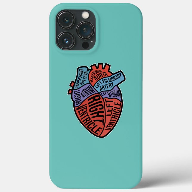 Heart Anatomy Med School Medical Students Doctor Case-Mate iPhone Case (Back)
