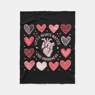 Heart Anatomy Valentine Little Heart Chd Fleece Blanket