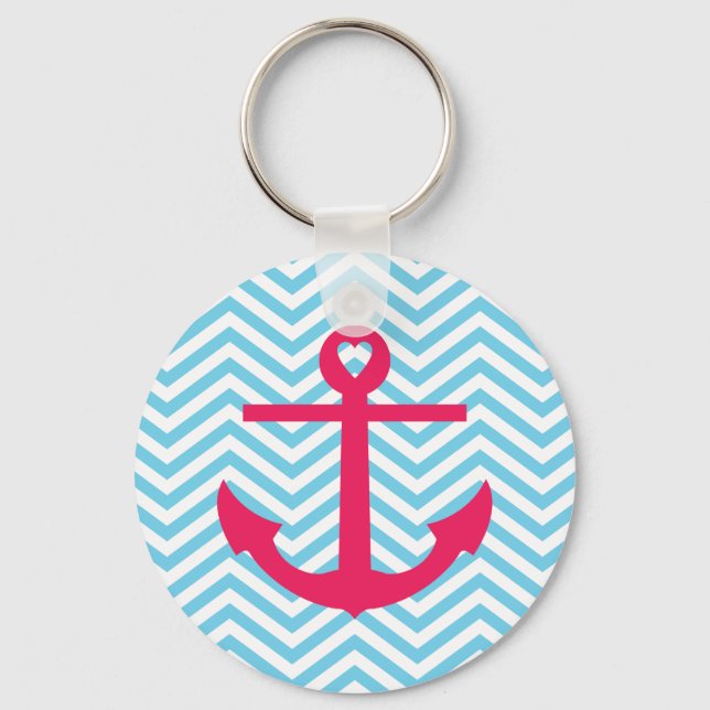 Heart Anchor Key Ring (Front)