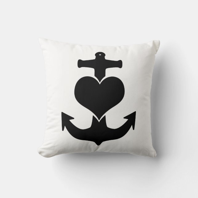 Heart Anchor Pillow (Front)
