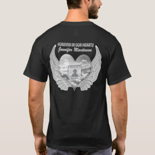 Heart and Angel Wings Silver   Add Photo T-Shirt