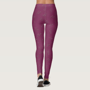 Heart And Arrow In Fuschia Leggings