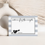 Heart and Arrow Monogram | Advice for the Couple<br><div class="desc">Gather advice for the happy couple with these sweet cards. Place a stack at the entrance to an engagement party or wedding, leave one at each place setting, or pass them around. Design features a heart and arrow illustration with your initials inscribed inside, and a modern mix of calligraphy and...</div>