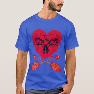 Heart  and arrow Skeleton  T-Shirt