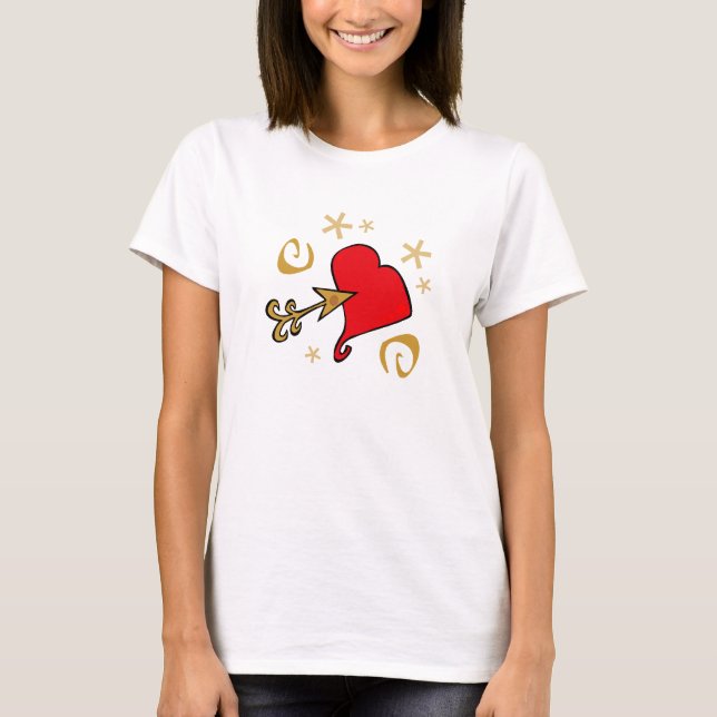 Heart and Arrow Valentine's Day t-shirt (Front)