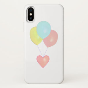 Heart and Balloons iPhone X Case