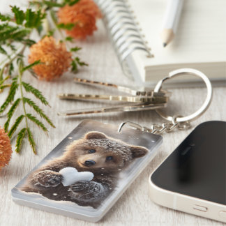 Heart and Bear Key Ring