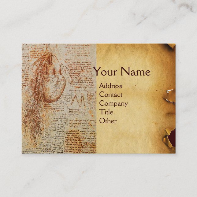 Heart and Bronchial Arteries,Doctor,Medical Business Card (Front)