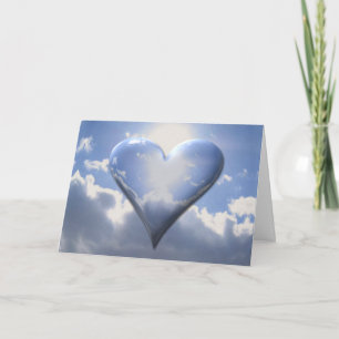 Heart and Clouds Valentine Holiday Card