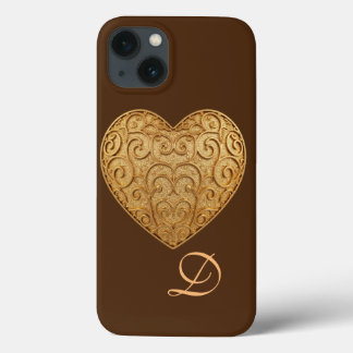 Heart and "D" Initial Phone Cover – Modern Love De