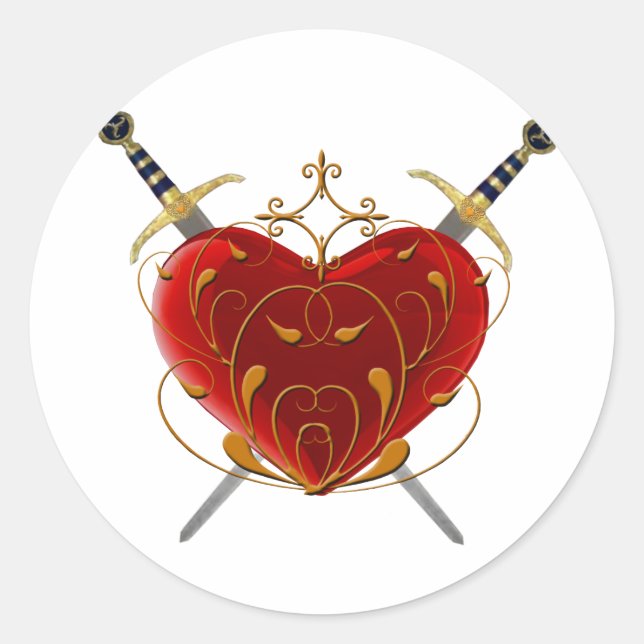 Heart And Daggers Stickers (Front)