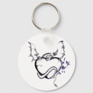 Heart And Dragon Key Ring