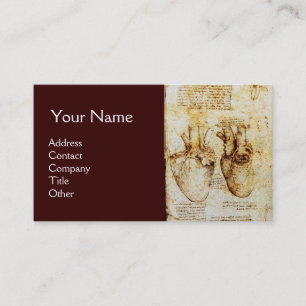 Heart And Its Blood Vessels ,Cardiologist Monogram Business Card