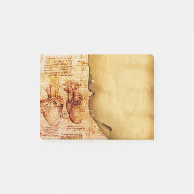 Heart And Its Blood Vessels Medical Parchment Post-it Notes (Front)