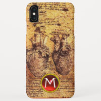 Heart And Its Blood Vessels Parchment Gem Monogram