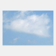 Heart and J Clouds Photo Wrapping Paper