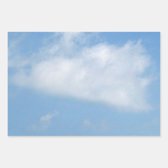 Heart and J Clouds Photo Wrapping Paper (Front 3)