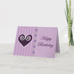 Heart and Jewels Birthday Card