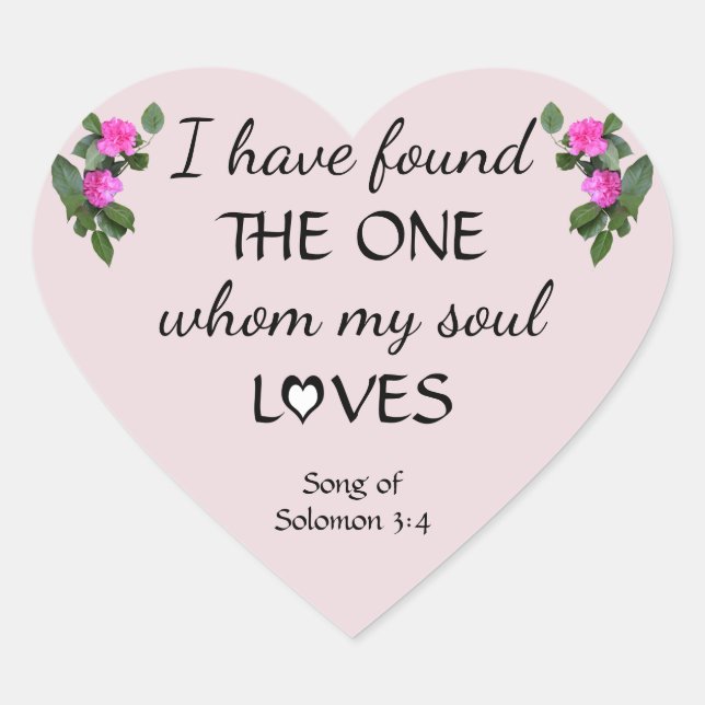 Heart and Love Bible Verse Stickers (Front)