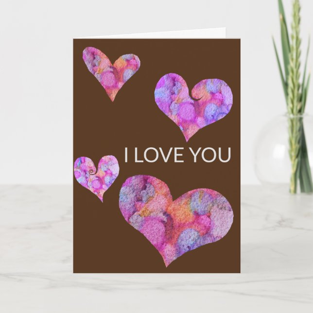 Heart and love holiday card (Front)