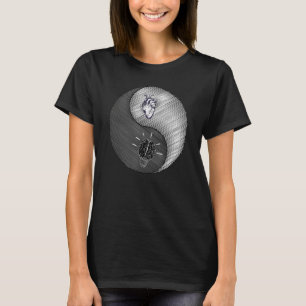 Heart and mind yin yang symbol life choices T-Shirt