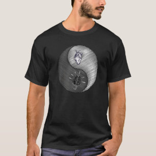 Heart and mind yin yang symbol life choices T-Shirt