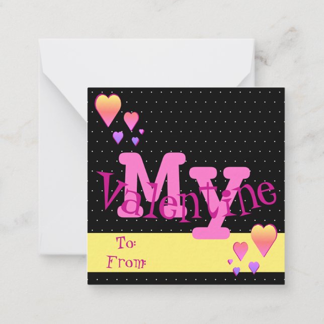 Heart And Polka Dot Card (Back)