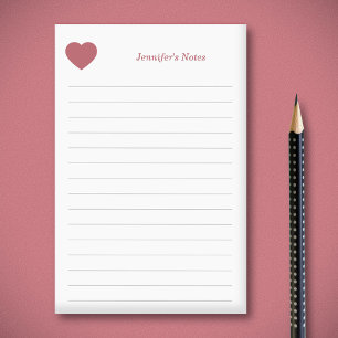 Heart and Red Post-it Notes