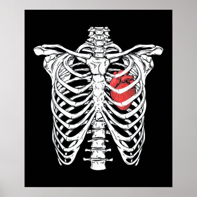 Heart and Ribcage Nurse Poster (Front)