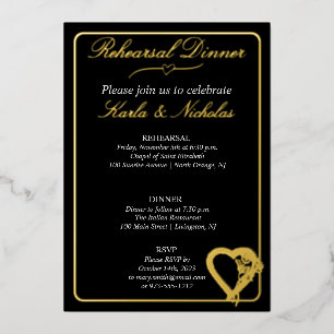 Heart And Rose Flowers Rehearsal Dinner