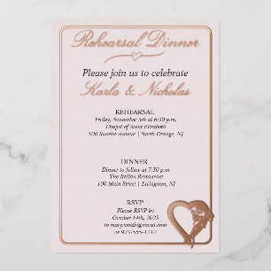 Heart And Rose Flowers Rehearsal Dinner