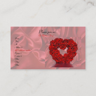 Heart and Roses Business Card