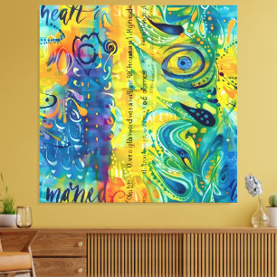 Heart And Soul: Abstract minimalist Canvas Print