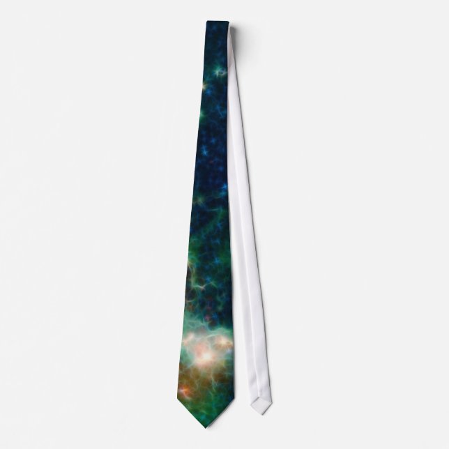 Heart And Soul Nebula NASA space infrared Tie (Front)