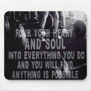 Heart and Soul - Workout Motivational Mouse Mat