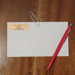 Heart And Stars Address Label