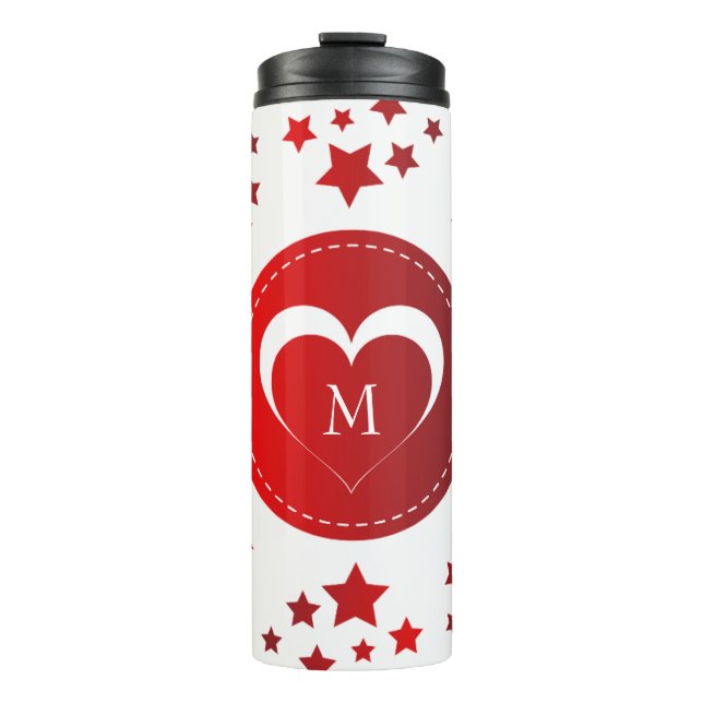 Heart And Stars Thermal Tumbler (Front)