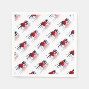Heart and Stethoscope Party Napkin
