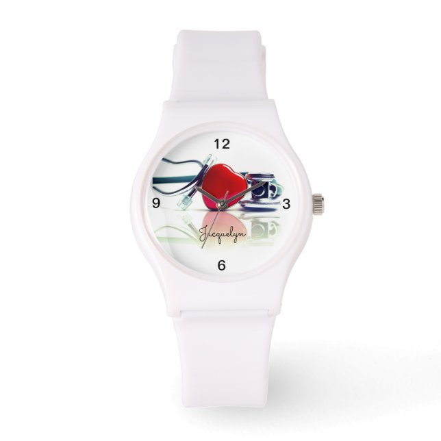 Heart and Stethoscope   Watch (Front)