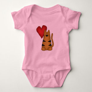 Heart and Striped Cat Tshirts and Gifts