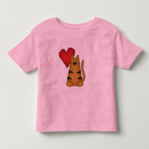 Heart and Striped Cat Tshirts and Gifts