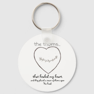 Heart and thorns. Spiritual key chain