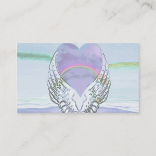 Heart, Angel Wings & Ocean Business Card