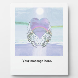 Heart, Angel Wings & Ocean Plaque